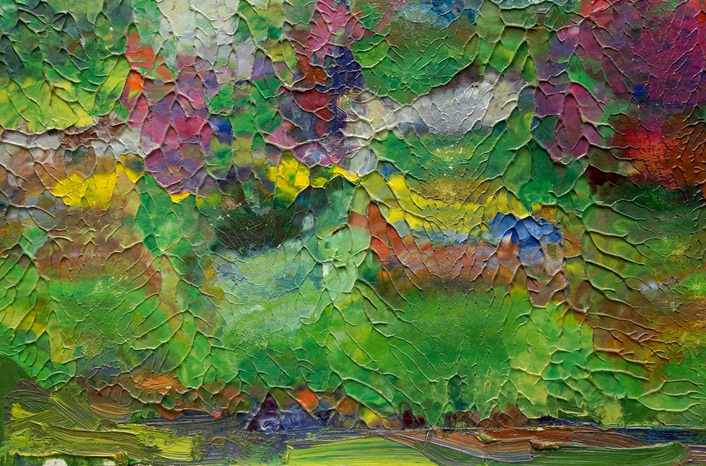 Abstract oil painting Trees bloom Dupliy Sergey Alexandrovich