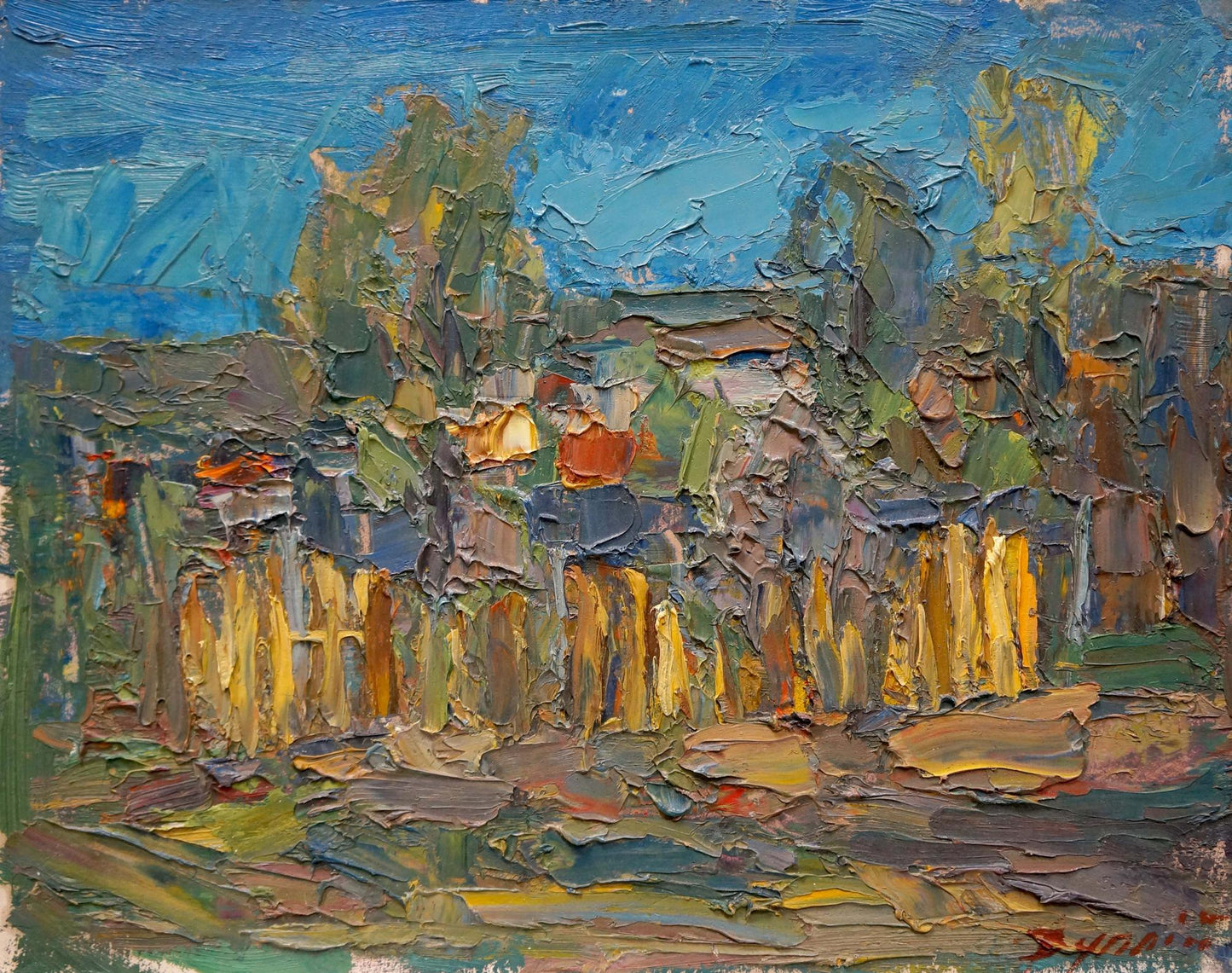 Abstract oil painting Evening Dupliy Sergey Alexandrovich