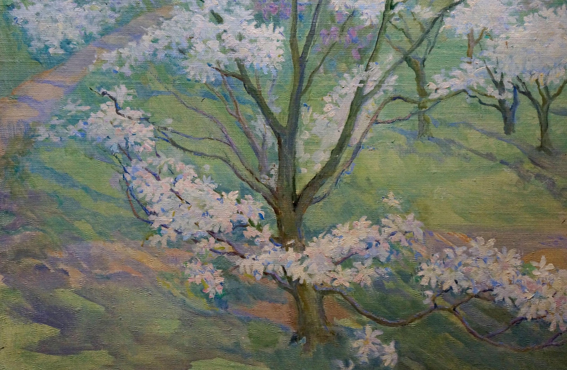 Elvira Titarenko's Oil Painting: Summer Garden Landscape