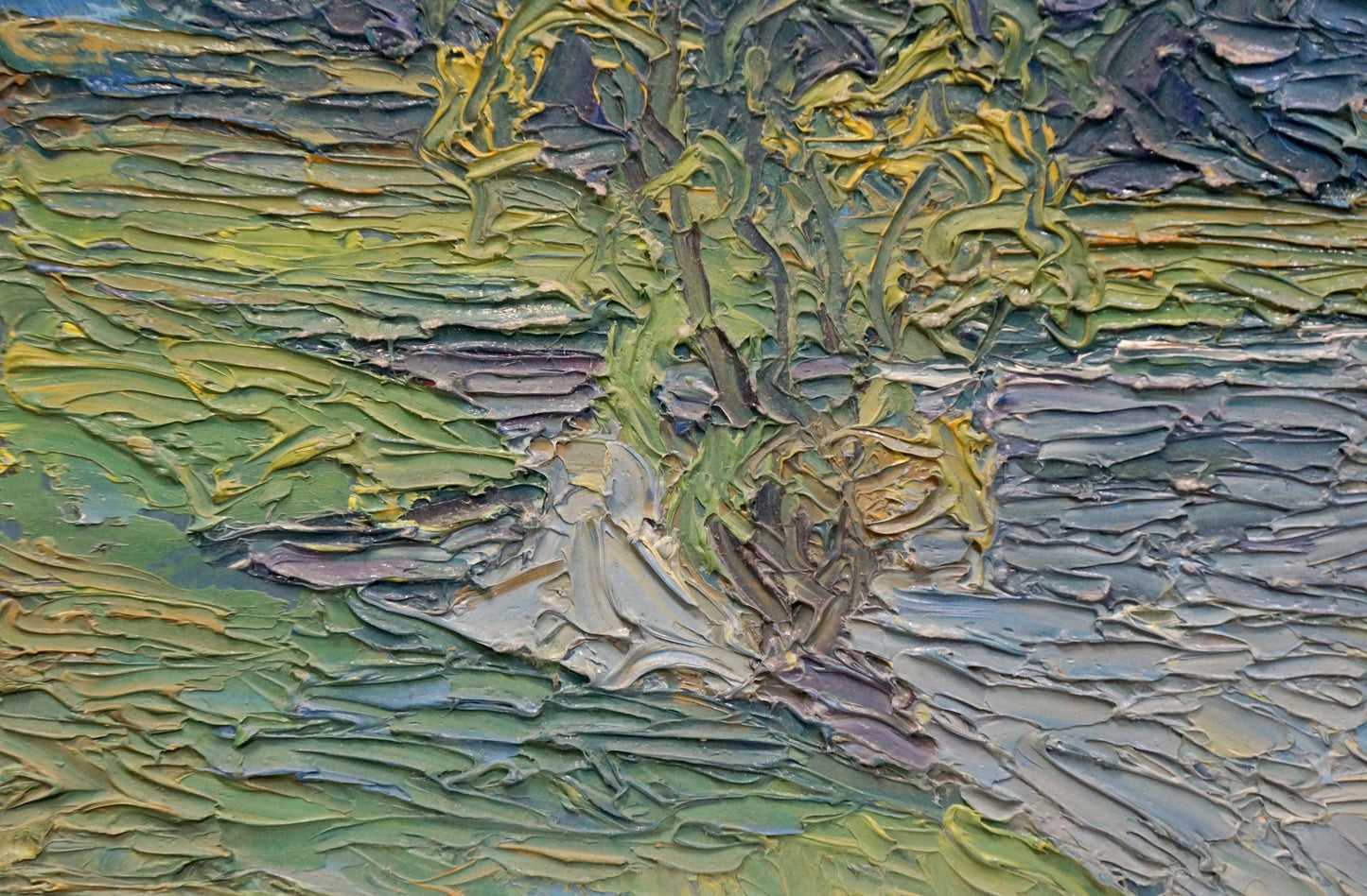 Abstract oil painting Lake landscape Dupliy Sergey Alexandrovich