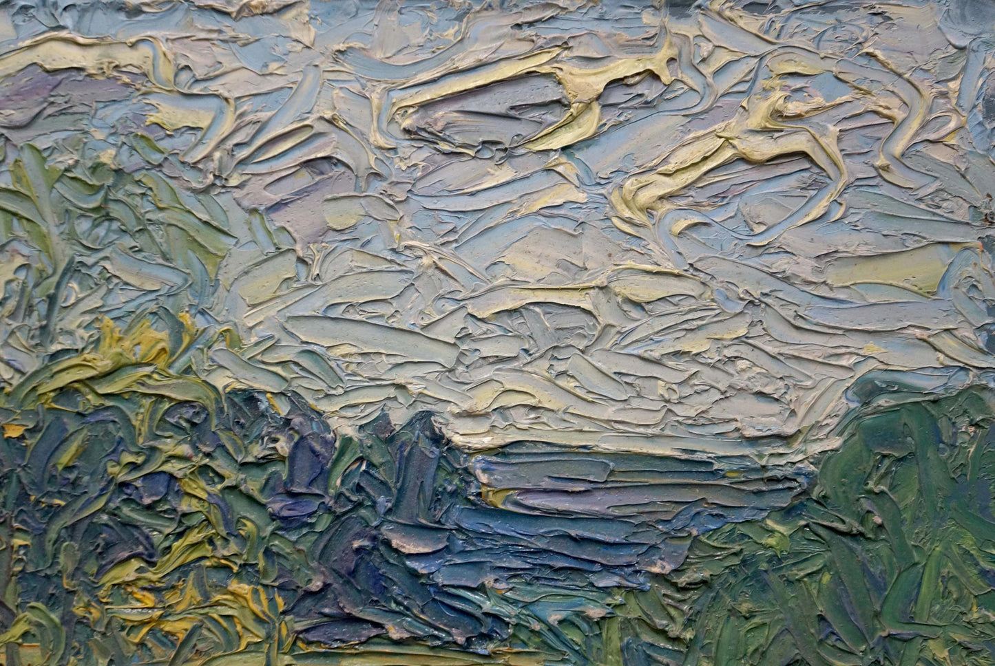 Abstract oil painting Lake landscape Dupliy Sergey Alexandrovich