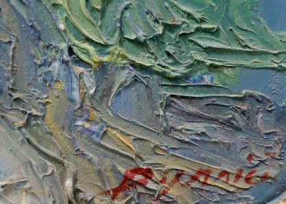 Abstract oil painting Lake landscape Dupliy Sergey Alexandrovich