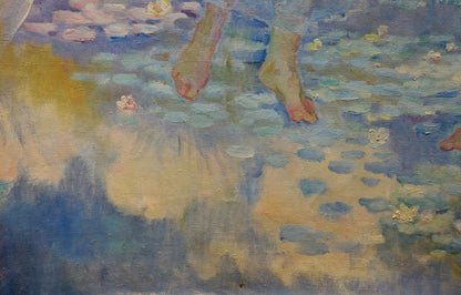 Oil painting Girls near the lake Odarka Tytarenko