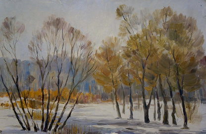 Oil painting Winter landscape Gaiduk Zinaida Kirillovna