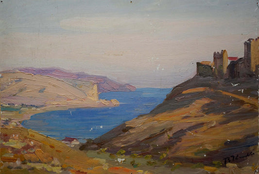 Oil painting The ruins of the fortress V. Kisil
