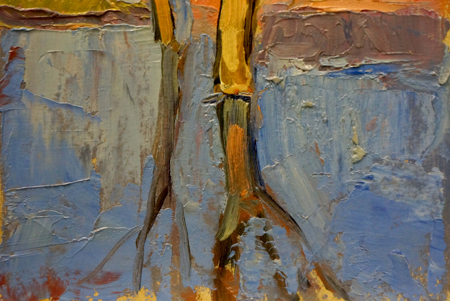 Oil painting Night cityscape Kiyansky Yuri Mikhailovich