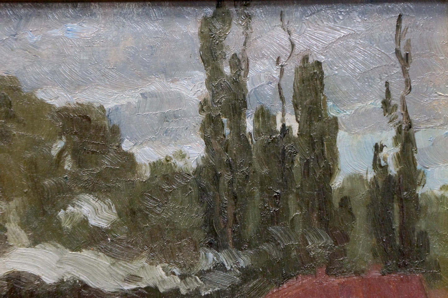 Oil painting The train has started Unknown artist