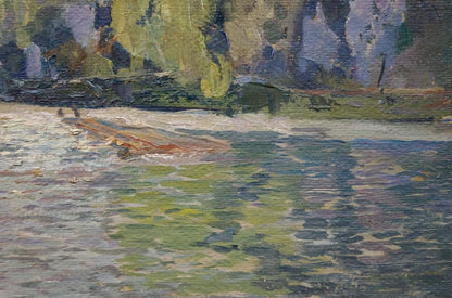 Oil painting River landscape Kropko Alexander Petrovich