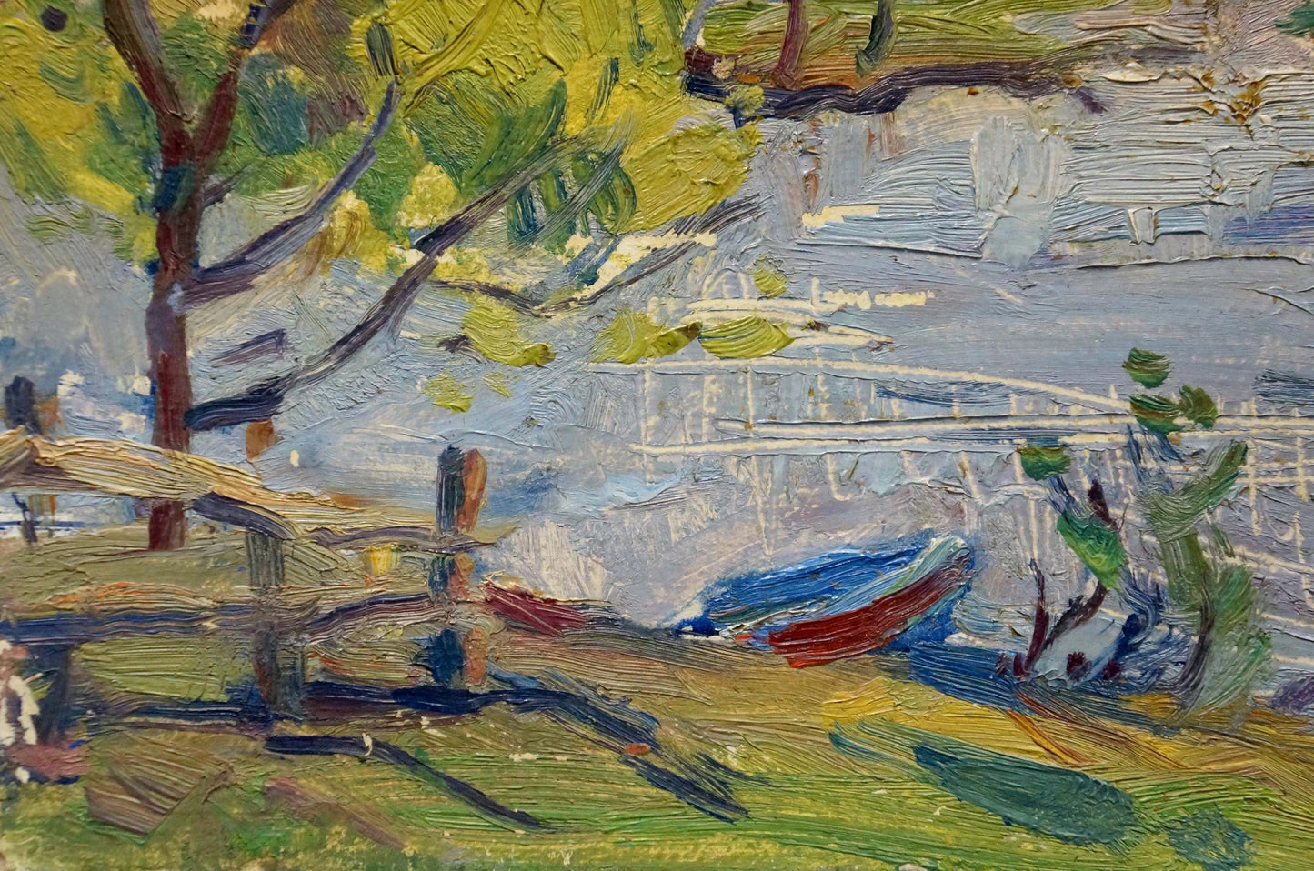 Oil painting The river rose Unknown artist