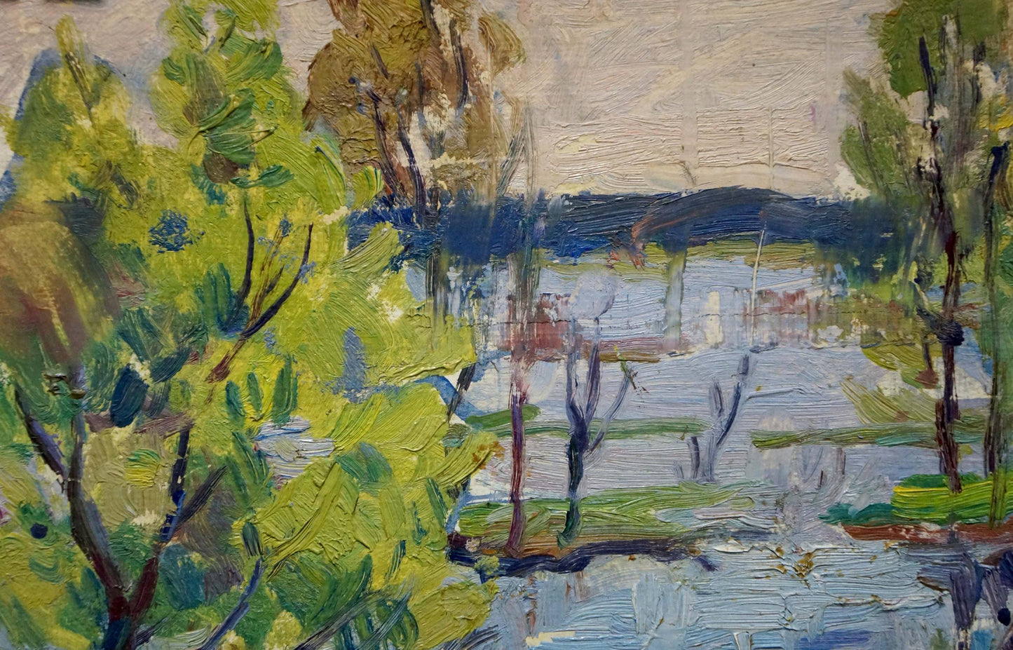 Oil painting The river rose Unknown artist