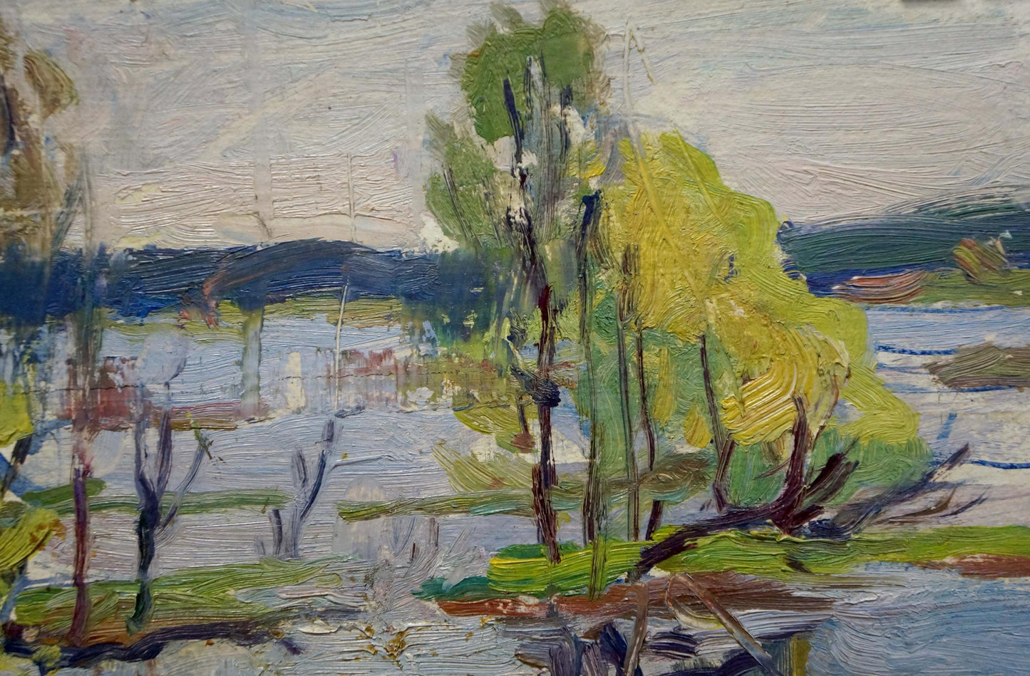 Oil painting The river rose Unknown artist