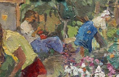 Oil painting Flower care Yagodin Vyacheslav Vladimirovich
