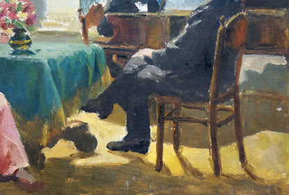 Oil painting Meeting at Lenin Yelena Petrovna Samokish-Sudkovskaya