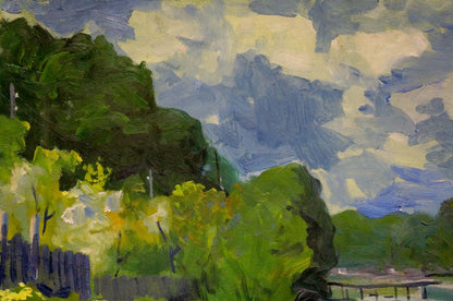 Oil painting The river flows Patik Volodymyr Yosypovych