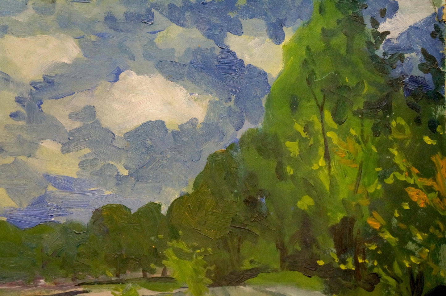 Oil painting The river flows Patik Volodymyr Yosypovych