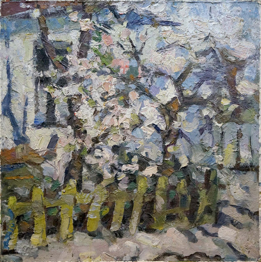 Oil painting Landscape from the yard Dupliy Sergey Alexandrovich
