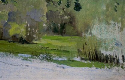 Oil painting Spring sketch Yakovlev B.N.