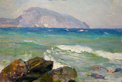Oil painting Seascape Kolomoitsev Petr Mikhailovich
