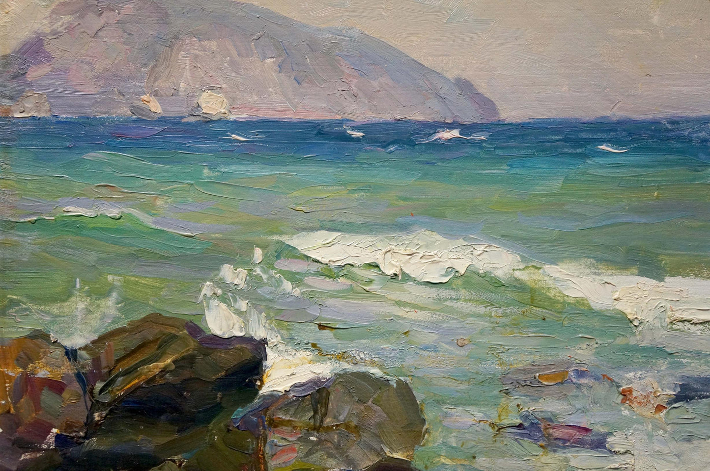 Oil painting Seascape Kolomoitsev Petr Mikhailovich