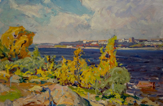 Oil painting Golden autumn Kolosovsky Georgy Sergeevich