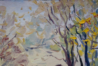 Oil painting Autumn has come