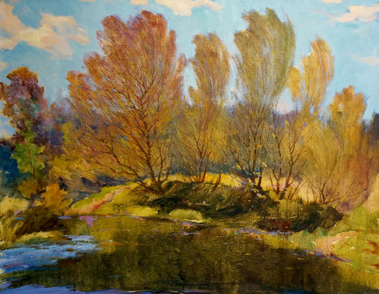 Oil painting Autumn landscape Maltsev Nikolay Alexandrovich