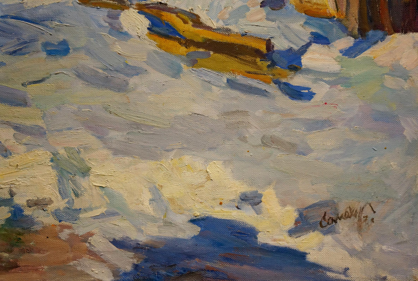 Oil painting Winter landscape Samokhvalov A.N.