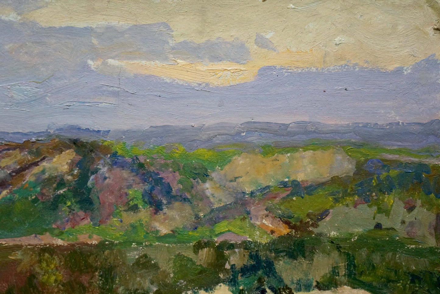 Oil painting Sunset by the river Kalatsyuk Yakov Alekseevich