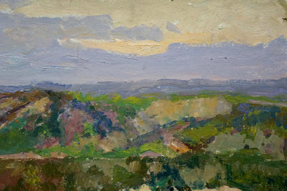 Oil painting Sunset by the river Kalatsyuk Yakov Alekseevich