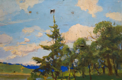 Oil painting Summer landscape Turovetsky Leonid Markovich