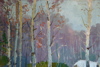 Oil painting Winter landscape Vladimir Belyak