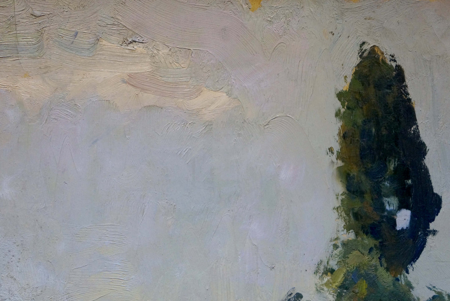 Oil painting With a landscape on a garden