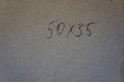 Oil painting With a landscape on a garden