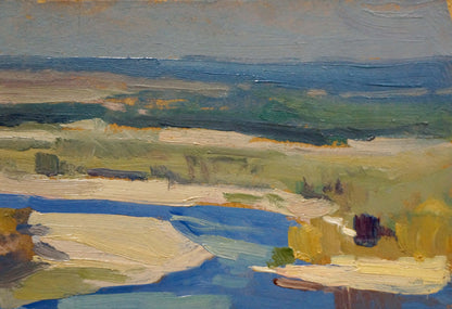 Oil painting River landscape Nikolay Buryachok