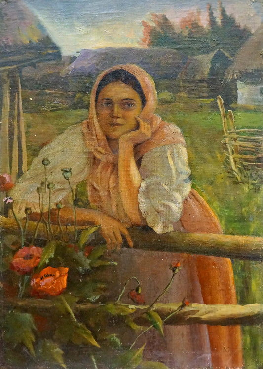 Oil painting Mother's portrait