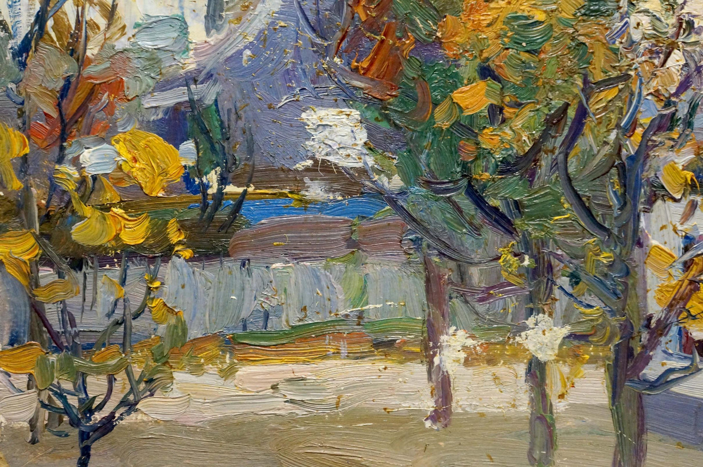 Oil painting Street landscape Gantman Moses Faybovich