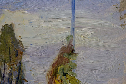 Oil painting Street landscape Gantman Moses Faybovich