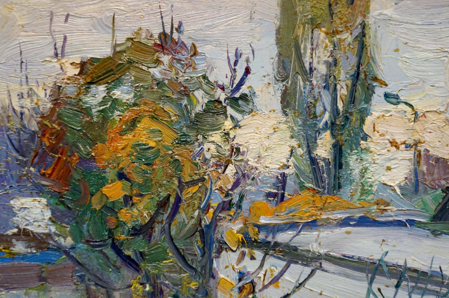 Oil painting Street landscape Gantman Moses Faybovich