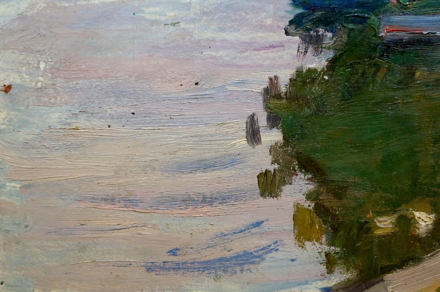 Oil painting Children at the pond Gantman Moses Faybovich