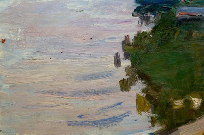 Oil painting Children at the pond Gantman Moses Faybovich