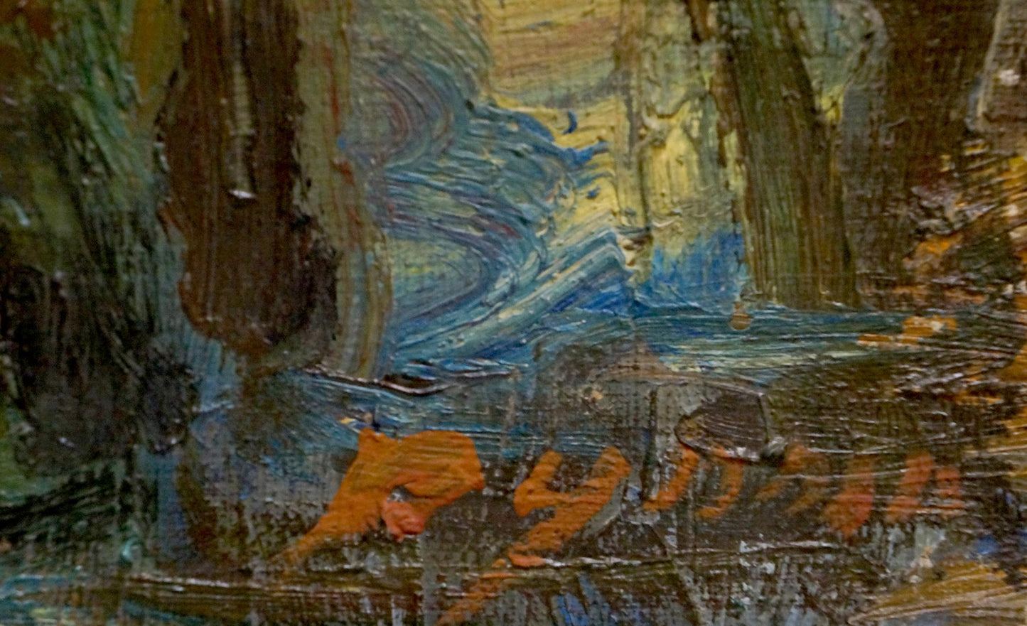 The serene beauty of a church landscape in Sergey Dupliy's oil painting