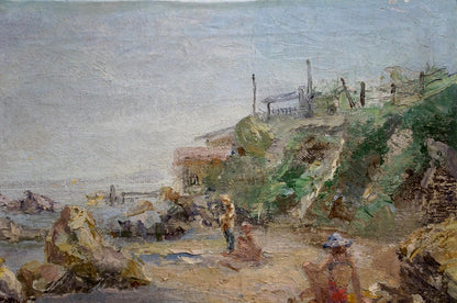 Oil painting Casting Lines from the Rocks Unknown artist