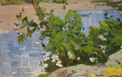 Oil painting Manor staircase Korostelev Vladimir Alexandrovich