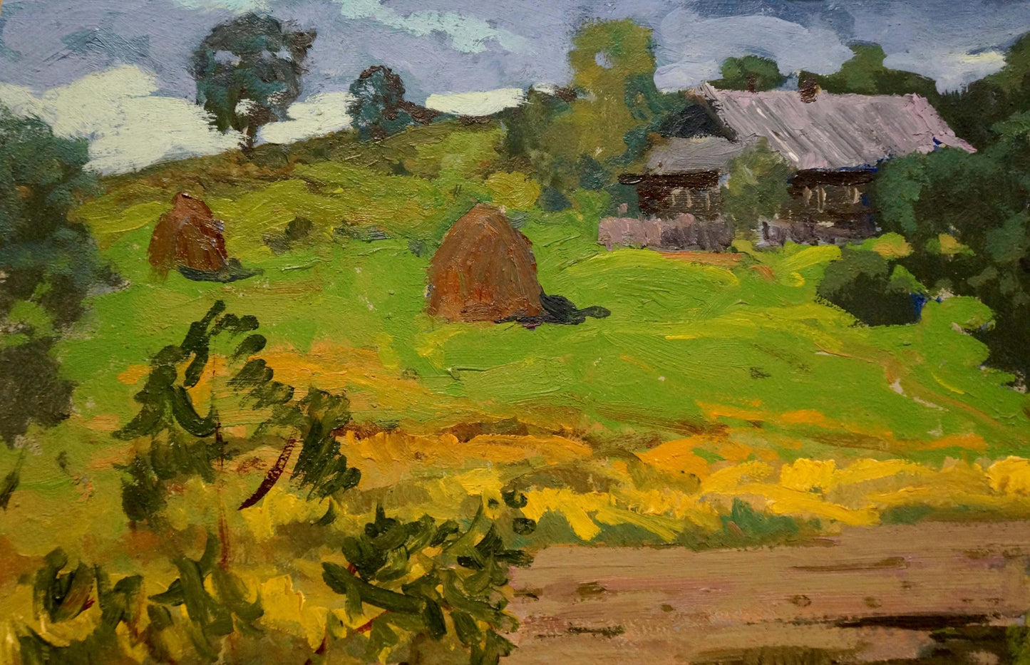 Oil painting Manor staircase Korostelev Vladimir Alexandrovich