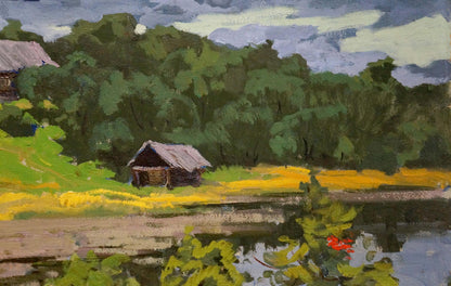 Oil painting Manor staircase Korostelev Vladimir Alexandrovich