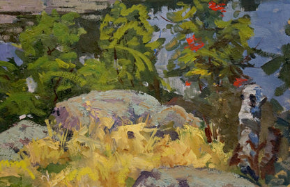 Oil painting Manor staircase Korostelev Vladimir Alexandrovich