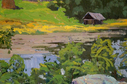 Oil painting Manor staircase Korostelev Vladimir Alexandrovich