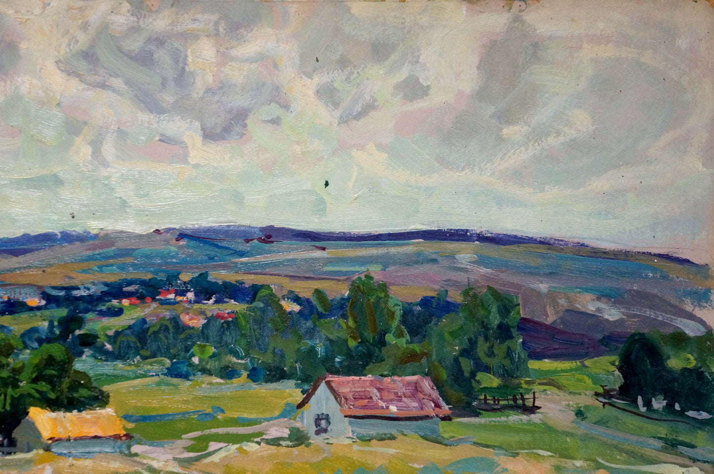 Oil painting Rustic romance in silence Anatoly Fomin