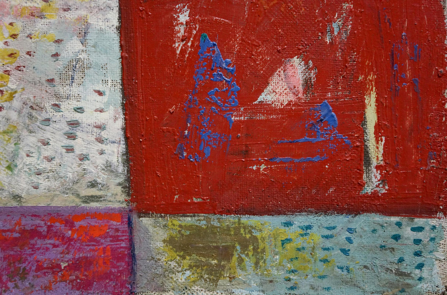 Abstract oil painting Landscape W. Bauer