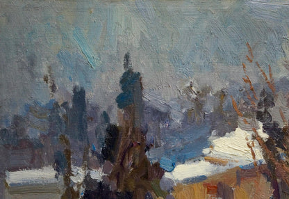 Oil painting Winter landscape Shumov Pavel